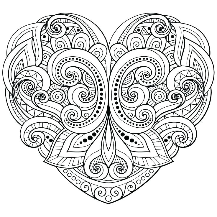 736x736 Heart With Wings Coloring Pages Printable
