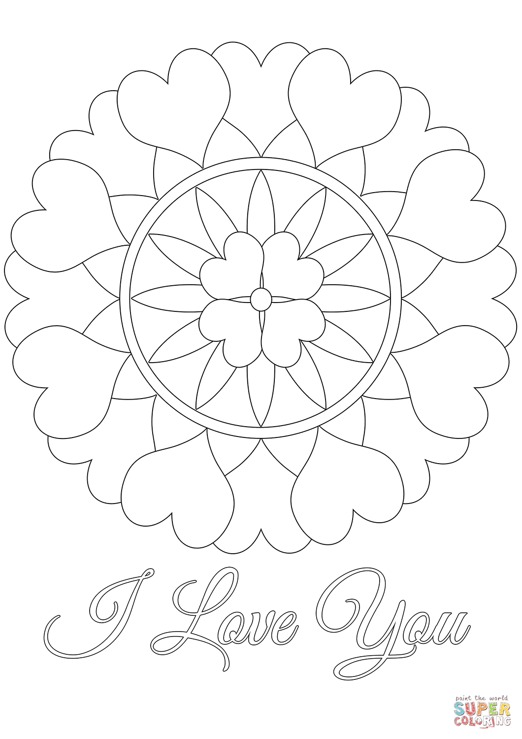 1060x1500 Love Mandala Coloring Pages Love Mandala Coloring Pages I Love You