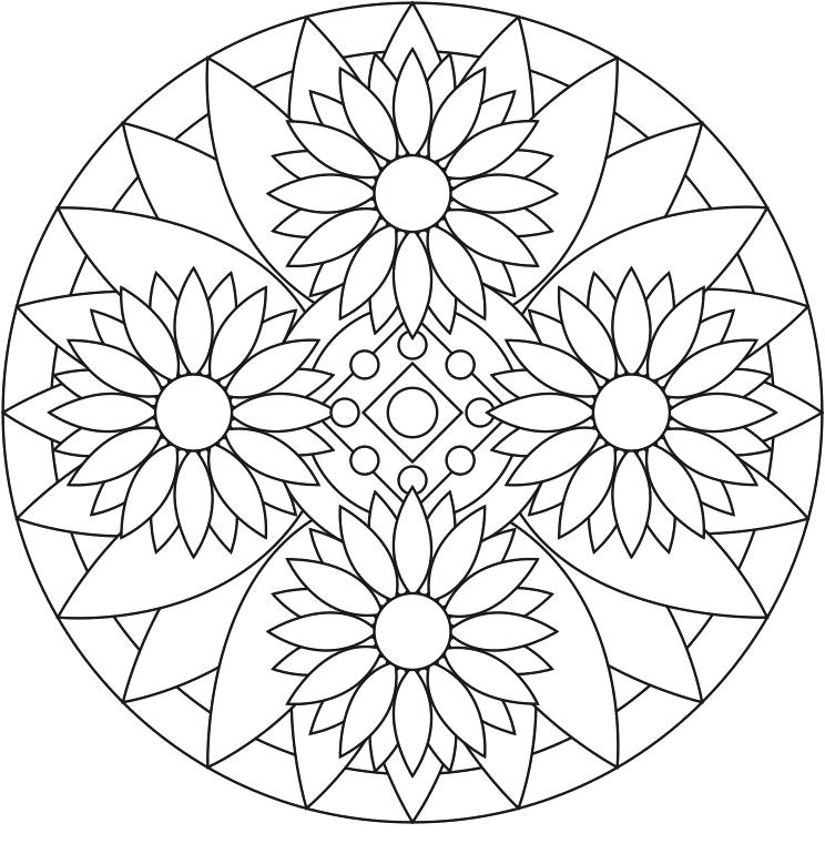 744x779 Mandala Coloring Pages For Adults With Adult Mandala Coloring