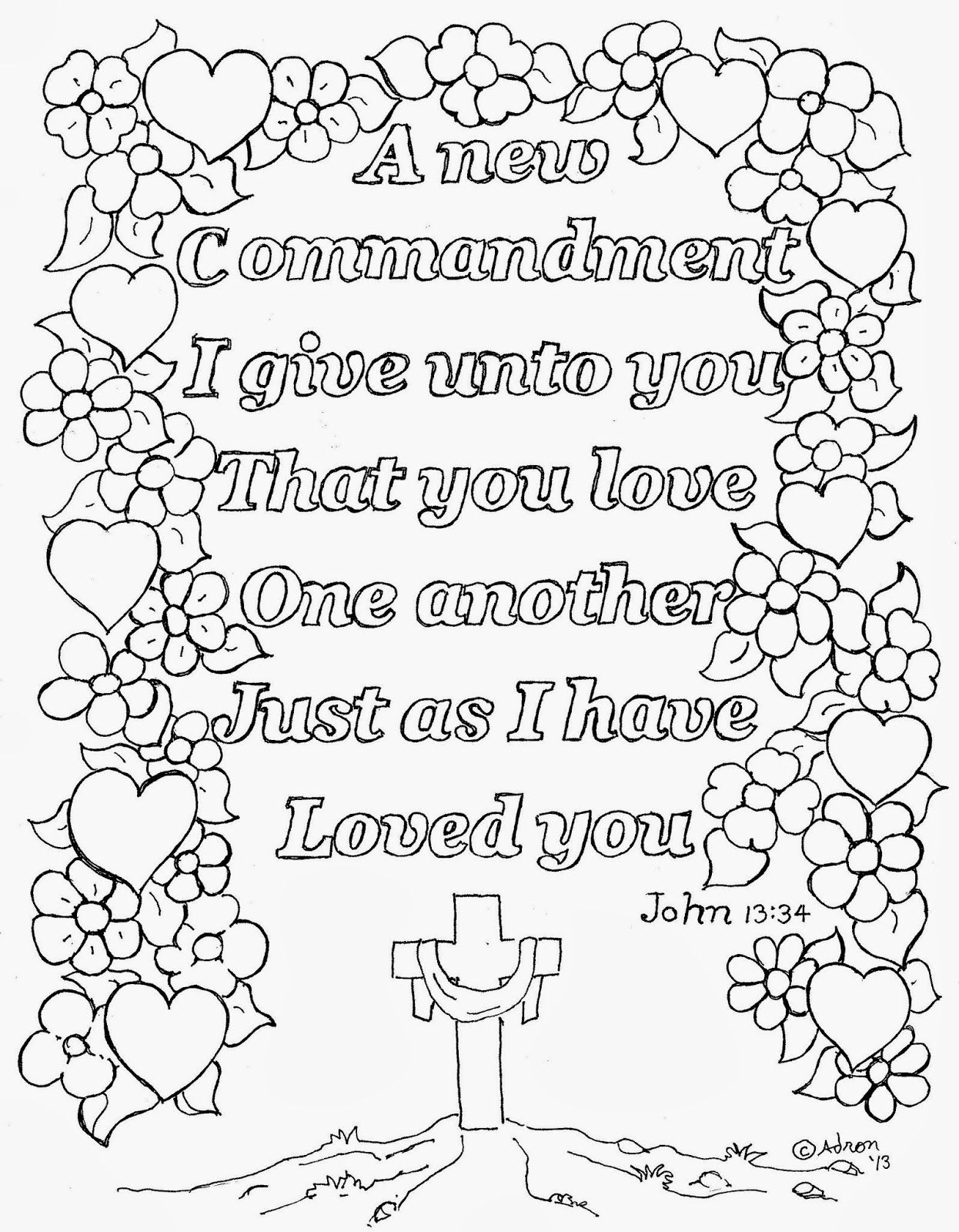 1246x1600 Love One Another Coloring Page Sunday School Stuff