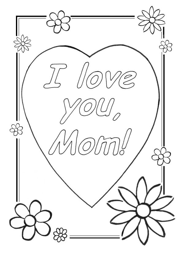 590x830 Cool Coloring Sheets Love You Mom Coloring Pages Cool
