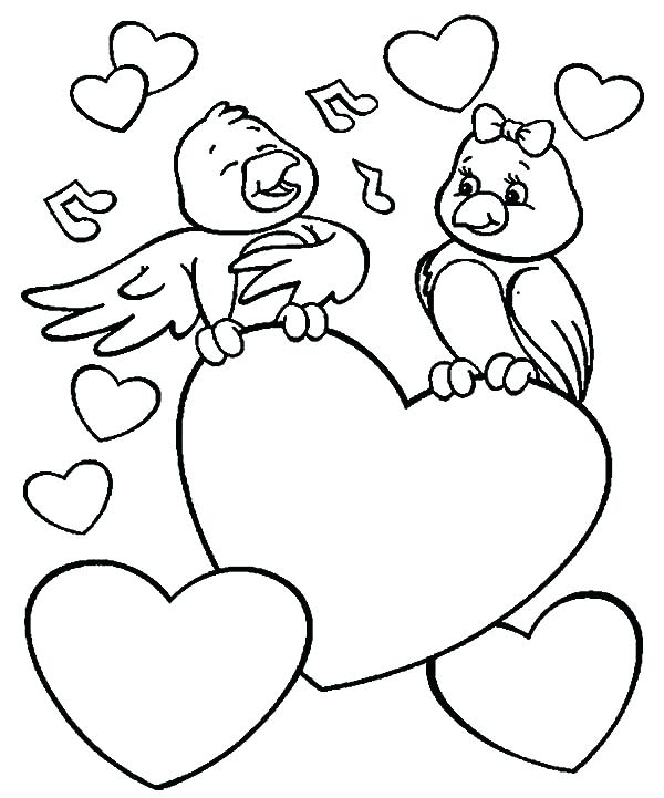 600x721 Love Bird Coloring Pages Love Birds Singing For Love Ones Coloring