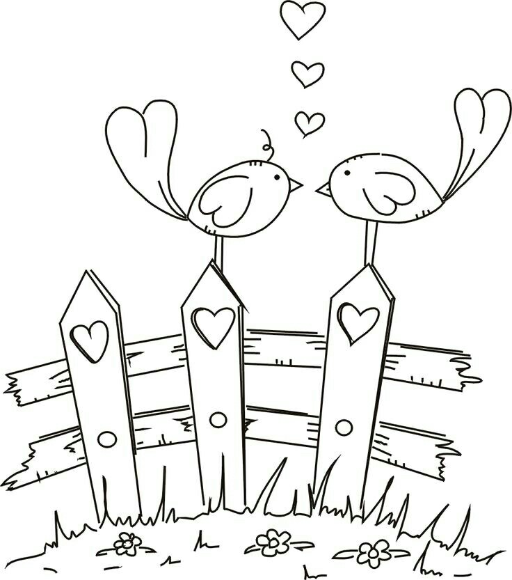 736x833 Lovebirds Visualize Beauty Doodles, Embroidery