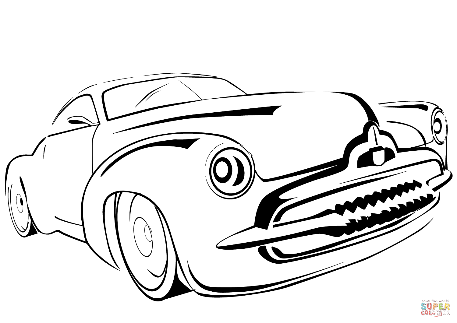 1500x1061 Classic Car Coloring Pages