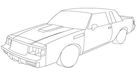 480x255 Coloring Pages Christmas Ornaments Classic Car Buick Truck