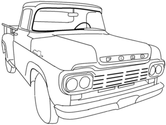 700x525 Ford Truck Classic Coloring Page Kids Projects