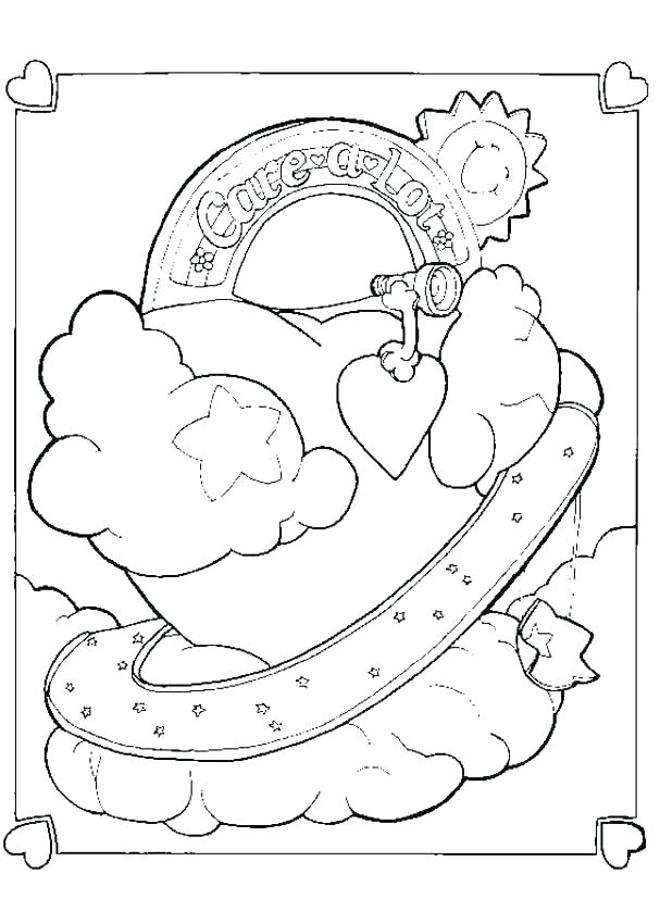 607x850 Good Luck Coloring Pages Care Bears Coloring Page Care Bears