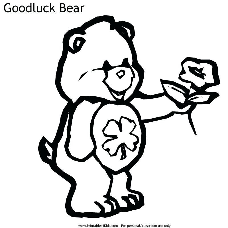 800x800 Good Luck Coloring Pages Care Bears Good Luck Bear Coloring Page