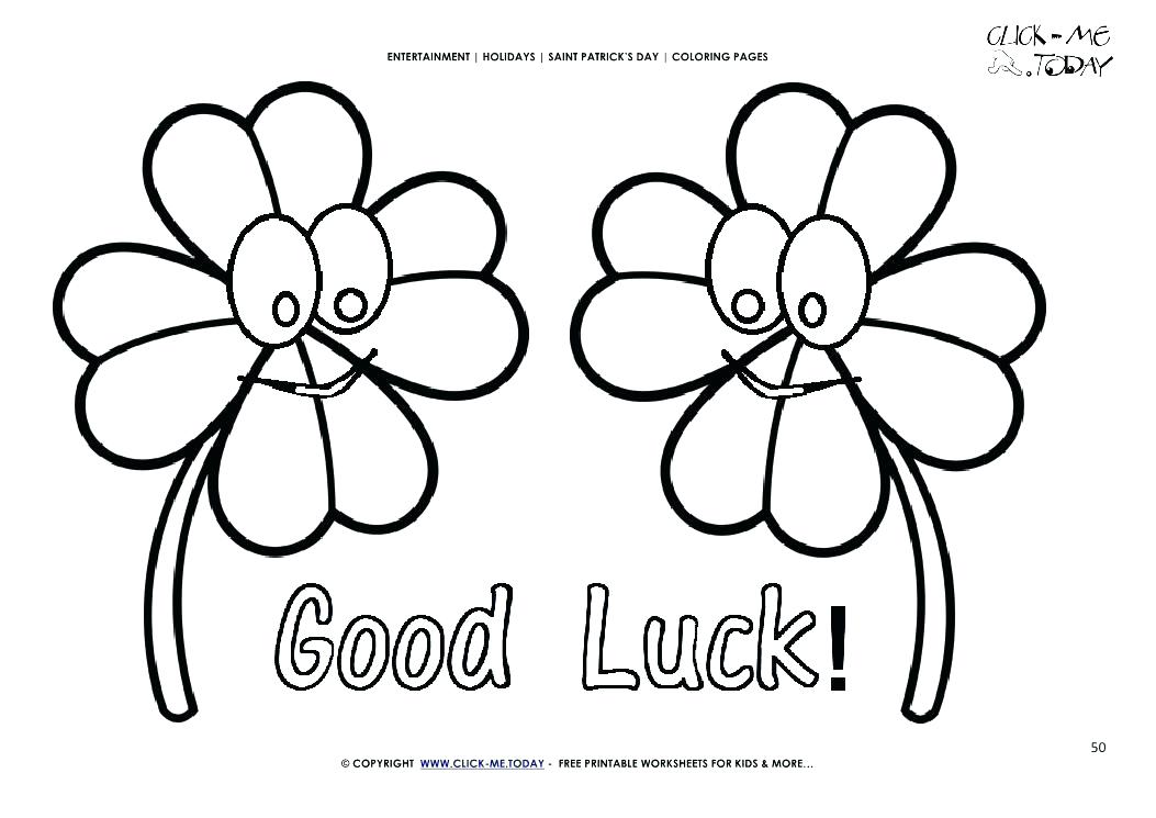1053x745 Good Luck Coloring Pages Good Luck Coloring Pages St Day Coloring