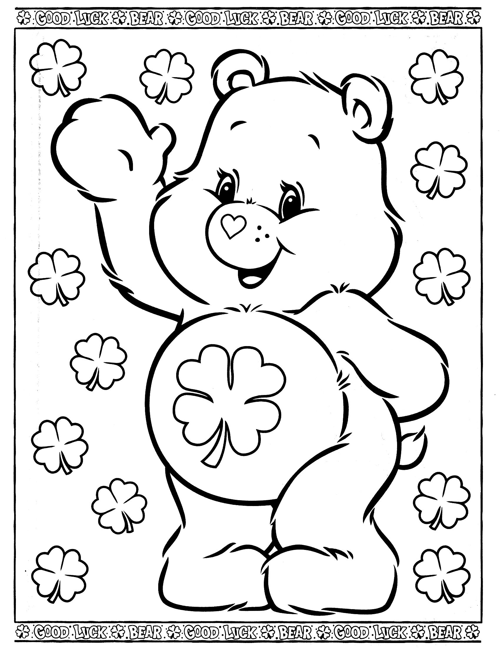 1700x2200 Care Bears Coloring Pages Care Bears Coloring Page Design