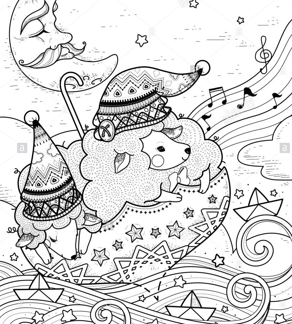 975x1080 Terrific Van Gogh Starry Night Coloring Page Free Printable Pages