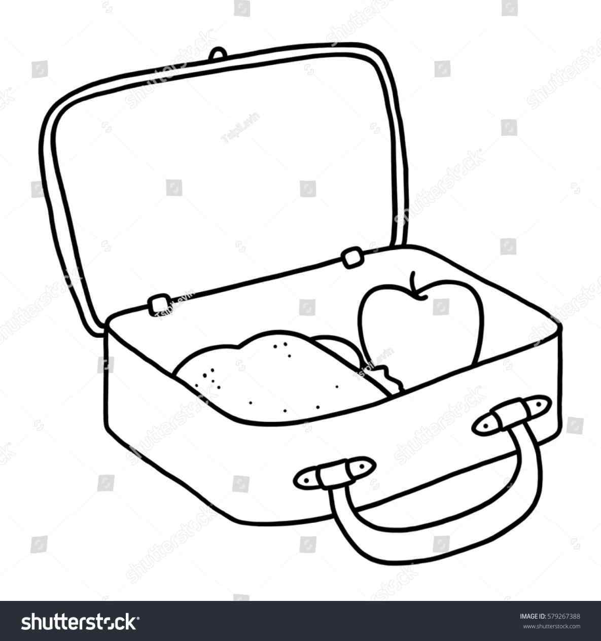 1185x1264 Attractive Open Suitcase Coloring Page Festooning