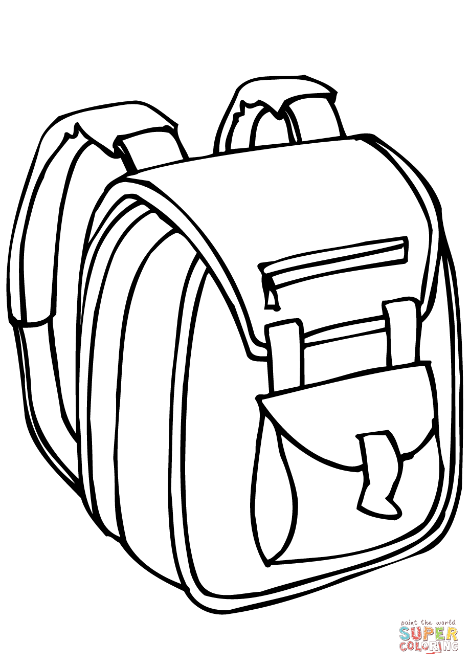919x1300 School Bag Coloring Page Coloring For Kids School