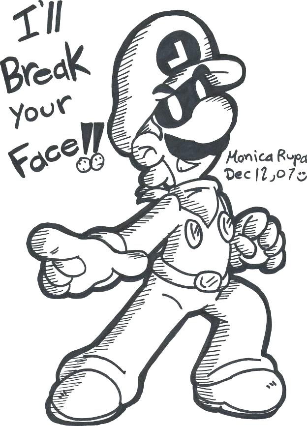 624x866 Mario Luigi Coloring Pages