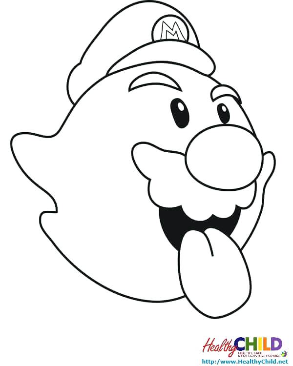 luigis mansion  free coloring pages