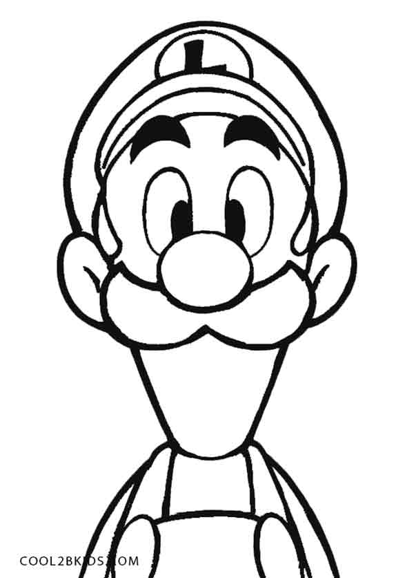 600x836 Printable Luigi Coloring Pages For Kids