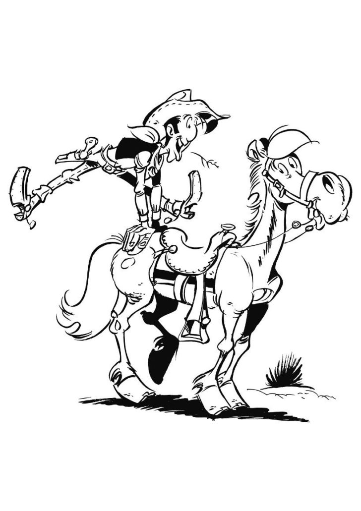 728x1031 Lucky Luke Coloring Pages Coloring Pages Kids