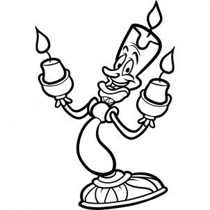 302x302 How To Draw Lumiere, Beauty And The Beast, Lumiere Step