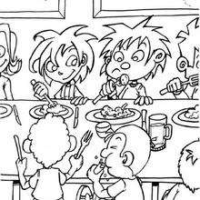 Lunch Coloring Pages