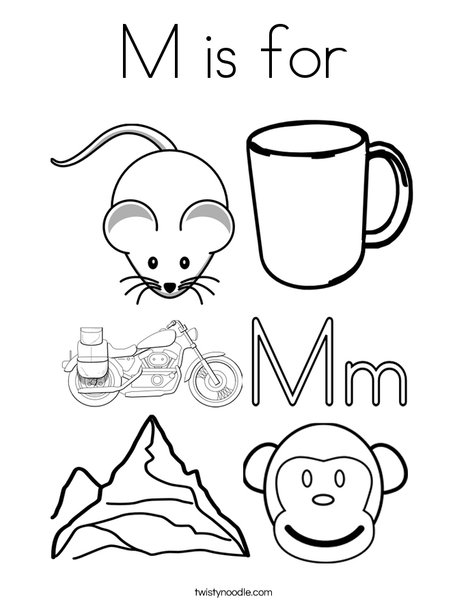 468x605 M Is For Coloring Page