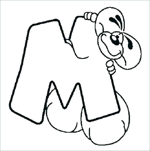 600x602 Letter M Coloring Page M Coloring Pages Alphabet Letter M Coloring