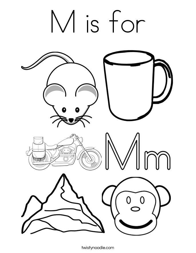 685x886 M Is For Coloring Page