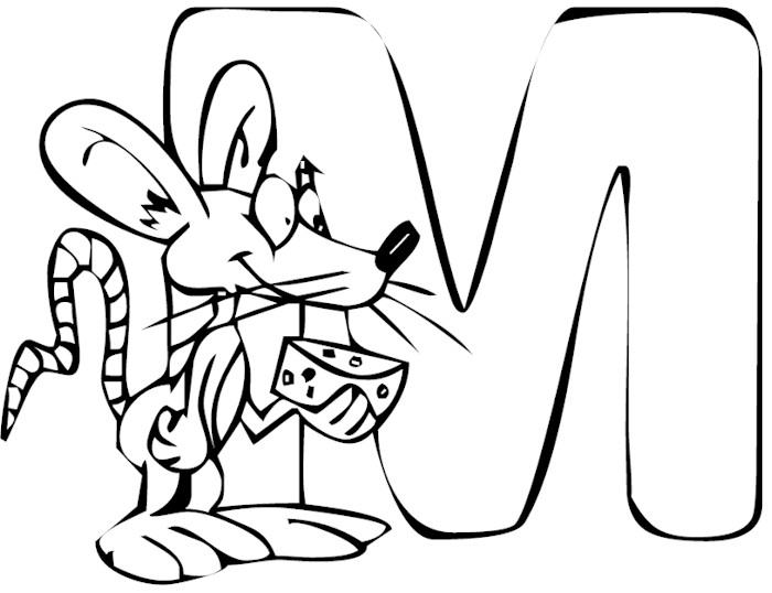 700x538 Letter M Coloring Sheet