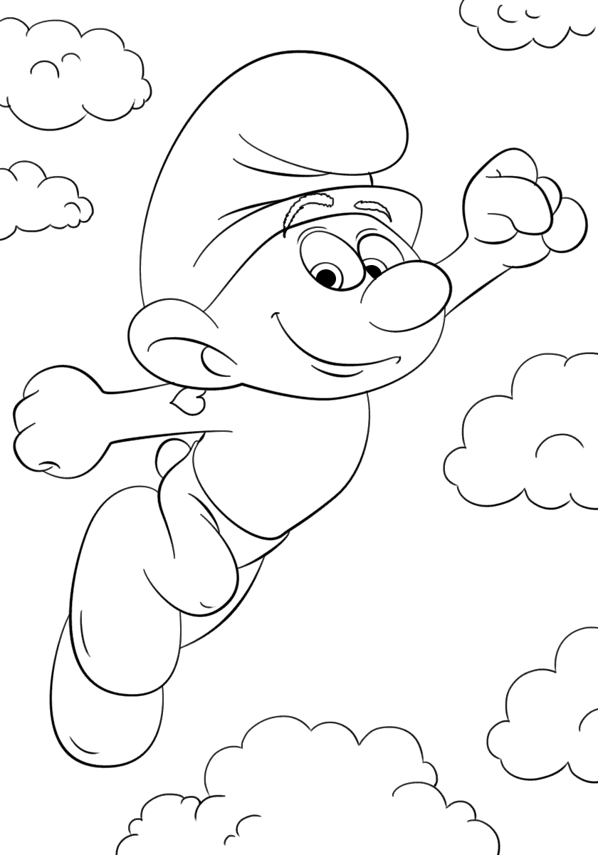 840x1200 Smurfs Coloring Pages