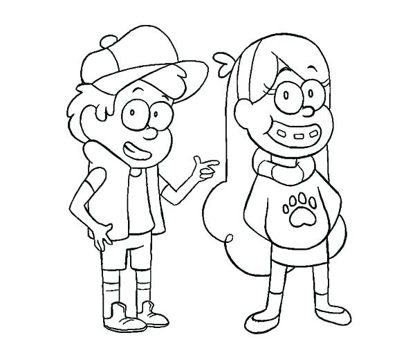 600x500 Gravity Falls Coloring Pages Custom Gravity Falls Coloring Pages
