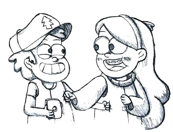 600x456 Gravity Falls Coloring Pages Dipper Printable Page Gallery Very
