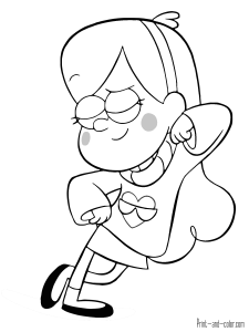 225x300 Gravity Falls Coloring Pages Print And Coloring