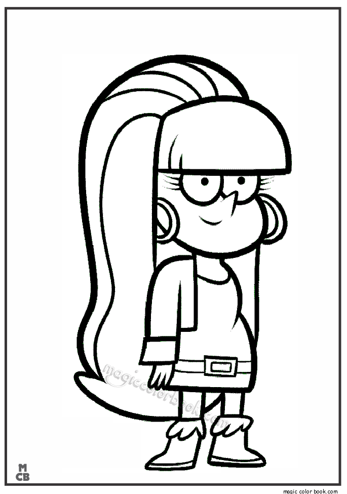 685x975 Gravity Falls Coloring Pages Free