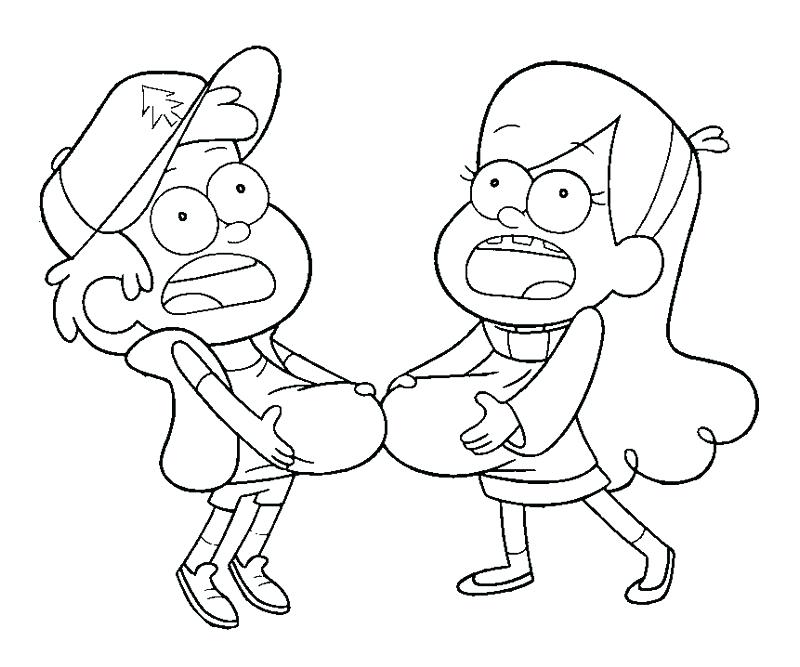 800x667 Gravity Falls Coloring Pages Mabel Amazing And Dipper Pines