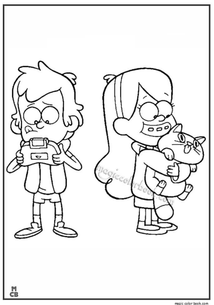 685x975 Pin De Magic Color Book En Gravity Falls Coloring Pages Free