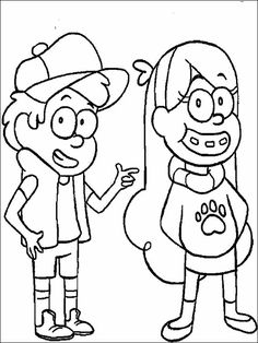 236x314 Printable Gravity Falls Characters Dipper Pines Coloring Pages