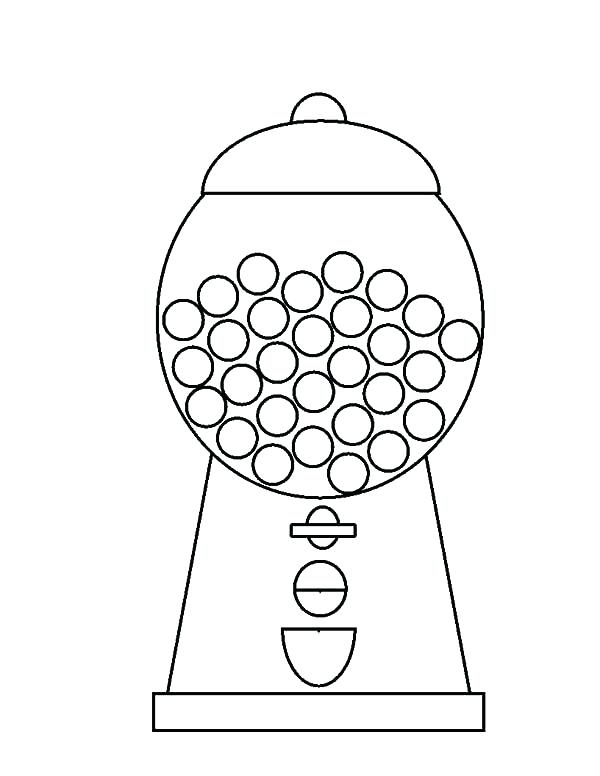 600x776 Gumball Machine Coloring Page Bubblegum Coloring Pages Bubble Gum