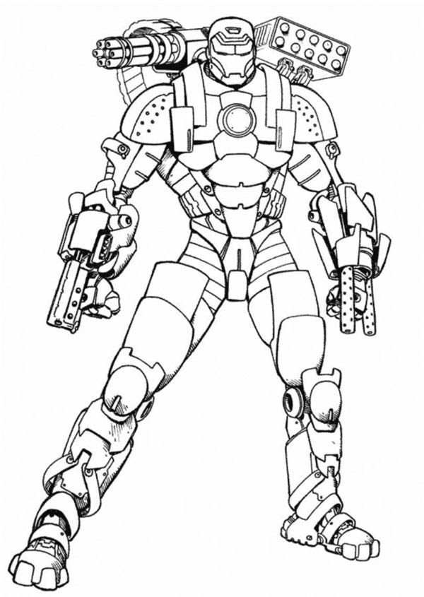 600x845 War Machine Coloring Pages
