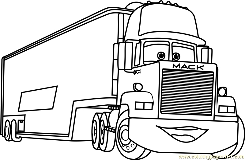 800x521 Cars Three Coloring Pages Cars Mack Coloring Pages Color Bros