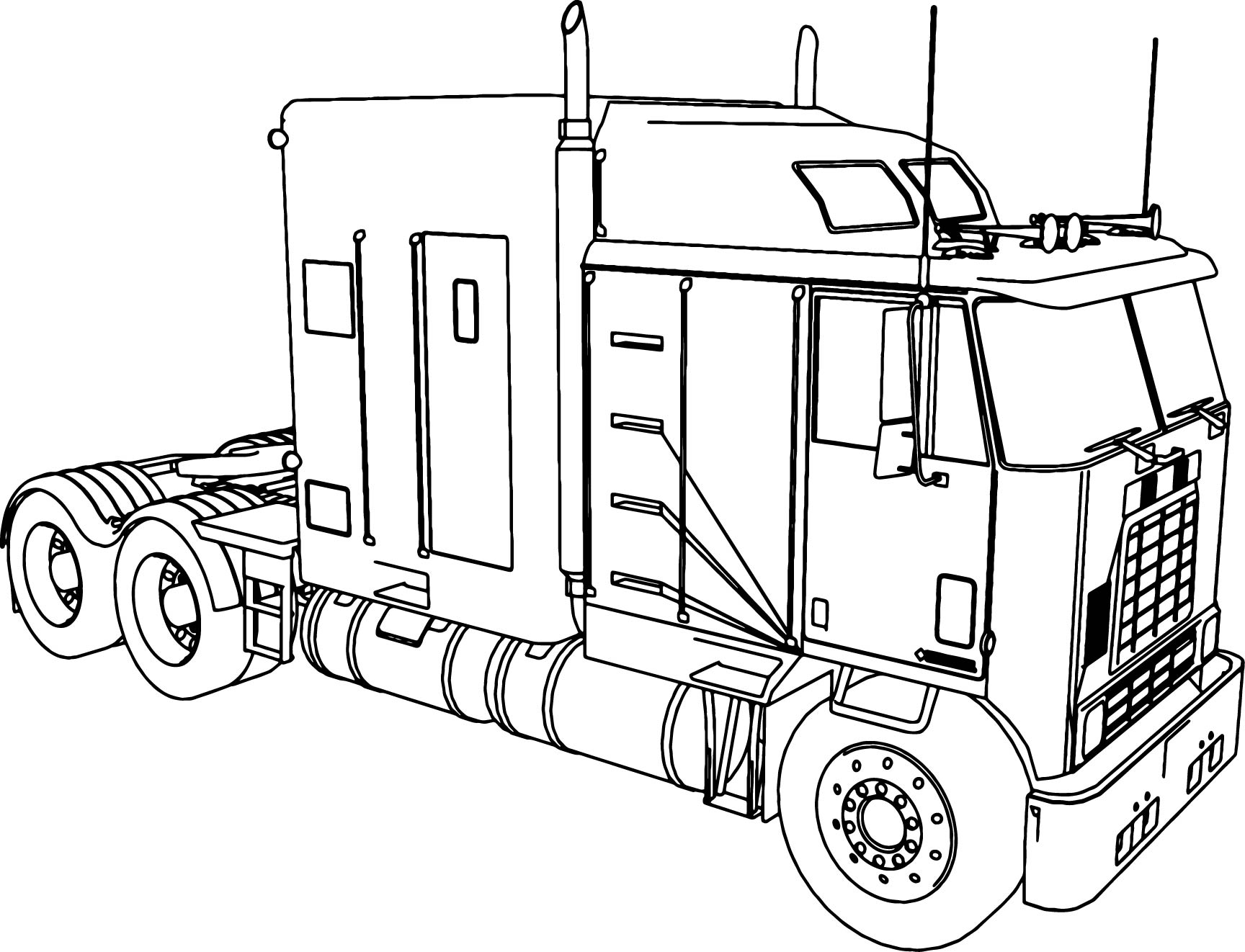 1728x1322 Truck Coloring Pages