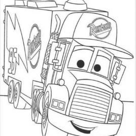 268x268 Cars Mack Truck Coloring Pages