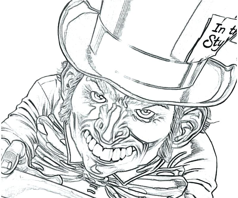 800x667 Mad Hatter Coloring Pages Free