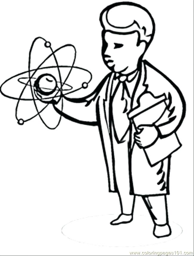650x858 Scientist Coloring Page Free Physics Coloring Pages Scientist