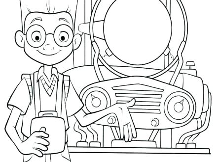 Cute Female Scientist Coloring Page Coloring Pages