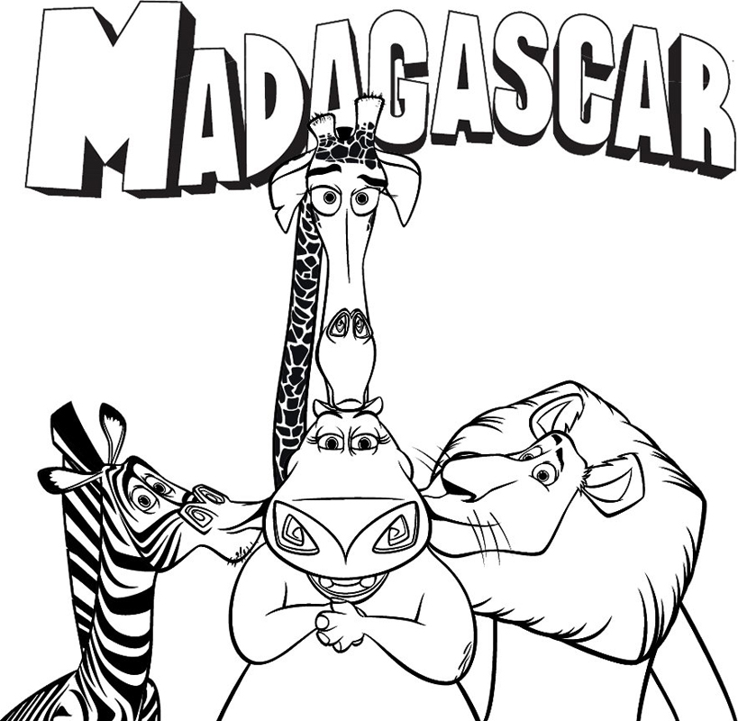 819x800 Madagascar Coloring Pages To Download And Print For Free