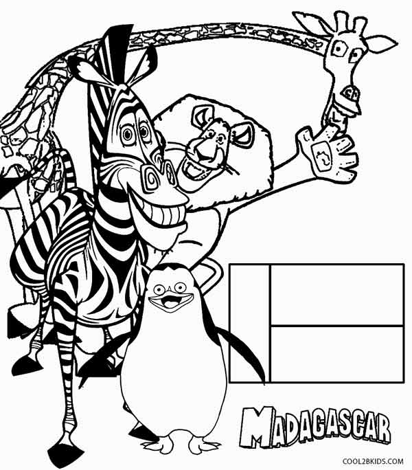 600x684 Printable Madagascar Coloring Pages For Kids