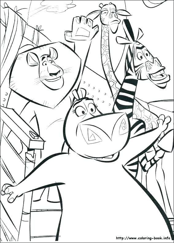 567x794 Madagascar Coloring Pages