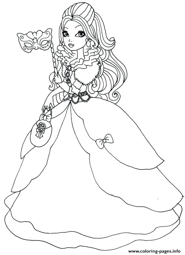 640x882 Madeline Coloring Pages Apple White Ever After High Doll Coloring