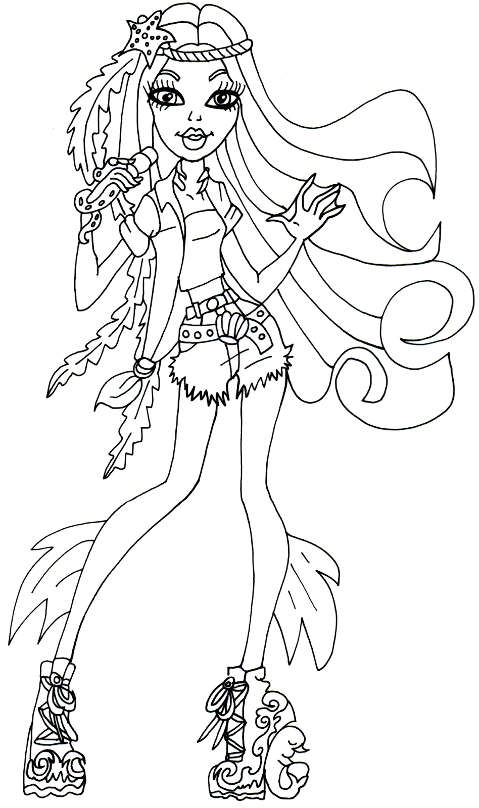 948x1600 Free Printable Monster High Coloring Page For Madison Fear Color