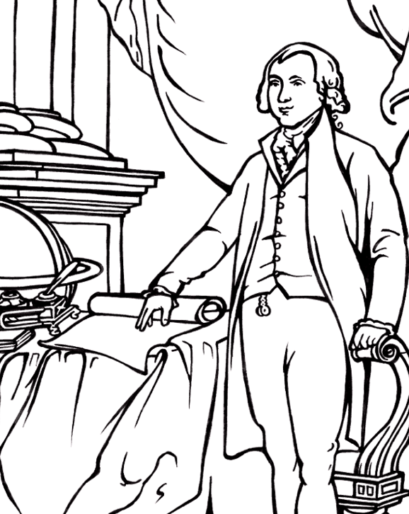 578x726 President James Madison Coloring Page Coloring Book