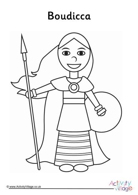 460x650 Boudicca Colouring Page